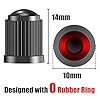 TCPENG 10PCS Tyre Valve Caps, with O Seal Ring, Universal Stem Dust Covers for SUV, Cars, Bike, Motorcycles, Trucks, Heavy-Duty, Airtight Seal, Screw-On, Easy to Operation (10 Pack Black) #5