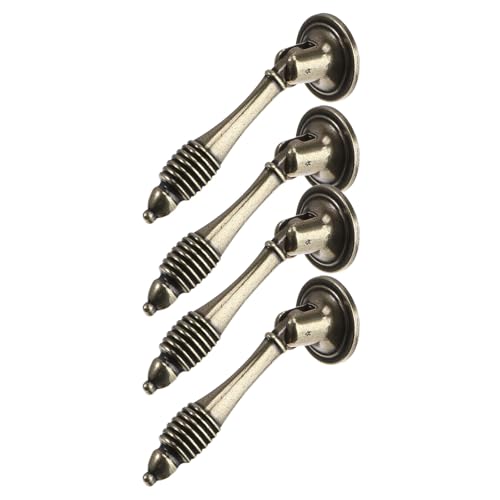 Ciieeo Juego de 4 Tiradores Retro para Armario y Cajón Tirador Decorativo de Anillo para Puerta 68 MM Resistente Corrosión Acabado Duradero para Uso Doméstico