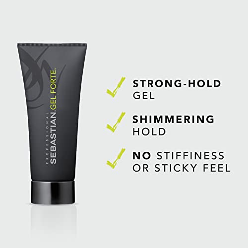 Sebastian Professional Gel Forte Hair Styling Gel, Strong Hold, Non Greasy, No Stiffness or Stickiness, Professional Hair Care, 200 ml - Image 3