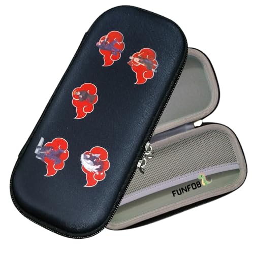 Image of Funfob Naruto Pencil Box School College Pen Or Other Stationery Products Pouch Travel Cosmetic Case (Cloud All Characters) - Polyester Multicolor