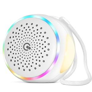 White Noise Sound Machine, Portable Sound Machine with 27 Soothing Sounds for Baby Adults Kids Sleep, 5 Timers & 8 Colors Night Light & Rechargeable Battery, Sound Therapy for Travel Office Home Gift