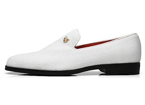 Men's Dress Loafers Stylish Flying Woven Party Wedding Shoes2