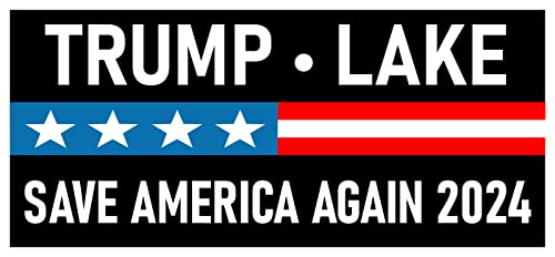 Trump Lake 2024 Trump Save America Again Sticker Large 4x9 Made in USA