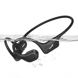 Bone Conduction Swimming Headphones – IP68 Waterproof, Open-Ear MP3 Headphones with 32GB Memory, Bluetooth 6.0 Wireless Sport Headset for Running & Cycling, 8H Playtime(Black, Standard)