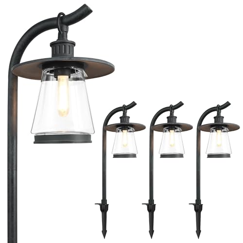 Hykolity 4-Pack Low Voltage Outdoor Path Lights