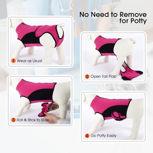 Image of Lelepet Dog Surgery Recovery Suit Onesie for Female Spay & Male Neuter XL | Protective Pet Post-Op Clothes with Back Zipper,Soft Dog Recovery Suit Helps Prevent Licking Scratching,Cone Alternative
