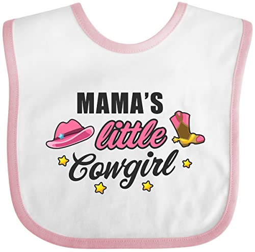 inktastic Mamas Little Cowgirl with Cowgirl Hat and Boots Baby Bib