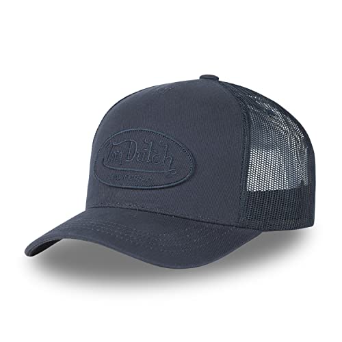 Von Dutch Casquette Homme & Femme Ajustable, Casquette Trucker, Bleu Taille TU
