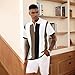 Men's Fashion Polo Shirts Vintage Striped Knitting Shirts Casual Slim Fit Golf Shirts Brown XL
