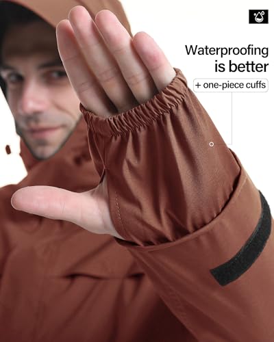 Image of iCreek Rain Jacket Men's Lightweight with Hood Packable Waterproof Raincoat Breathable Antistorm Jacket Windbreaker