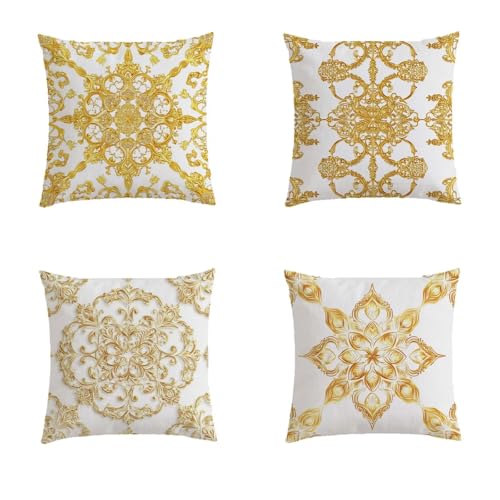 Housse de coussin 80x80cm en lin pour un salon de jardin bohème