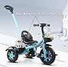 Lyefancy Kids Tricycle for 2-5 Years Old, Kids Trike with Basket and Removable Pedal, Toddler Tricycle 3 Wheel Bike Children Riding on Toys, for Boys Girls (Blue with Push Handle) #4