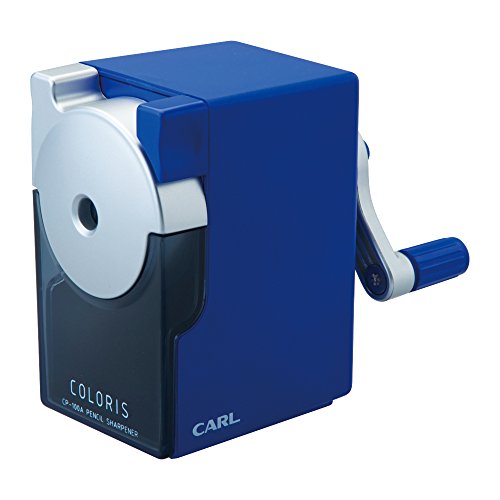 Taille-crayon CARL CP-100A bleu manuel pour bureau et fournitures scolaires