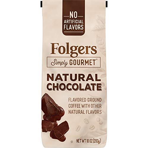 Folgers Simply Gourmet Natural Chocolate Flavored Ground Coffee, 10 Ounces