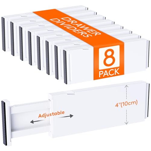 Lifewit 8 Pack Drawer Dividers Plastic 4