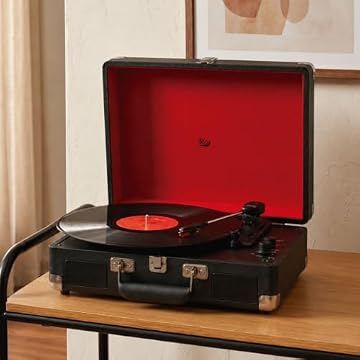 Vitrola Maleta Vintage Retrô Toca Discos De Vinil Antigo Portátil Bluetooth Bivolt Com Alto-Falantes Integrados