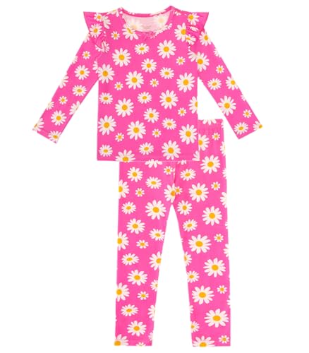 Image of Toddler Girls' Clothes-Viscose from Bamboo, Long Sleeve Ruffle Top with Pant Sets for Kids 2Pcs Fall Outfits 2T-6Y