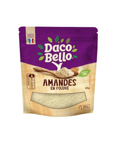 DACO BELLO - Amandes poudre - Source de fer - Fruits secs - Format sachet de 125g