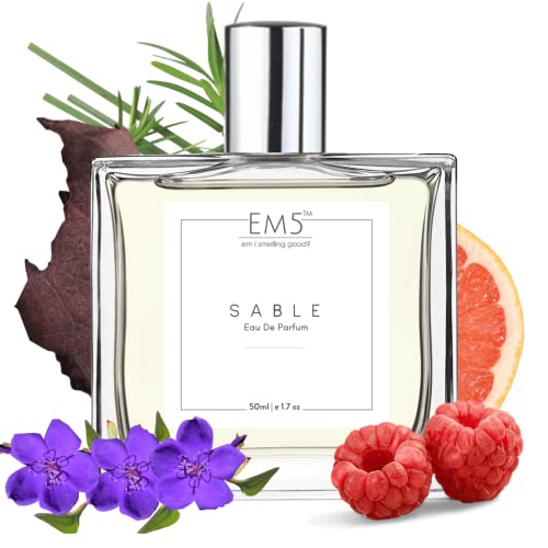 Image of EM5 Sable Unisex Perfume | Eau de Parfum | Spray for Men & Women | Strong and Long Lasting Fragrance | Fruity Leather Aromatic | Luxury Gift for Men /Women | 50 ml