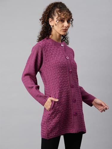 Image of One femme Women's Woollen Solid Color Coat