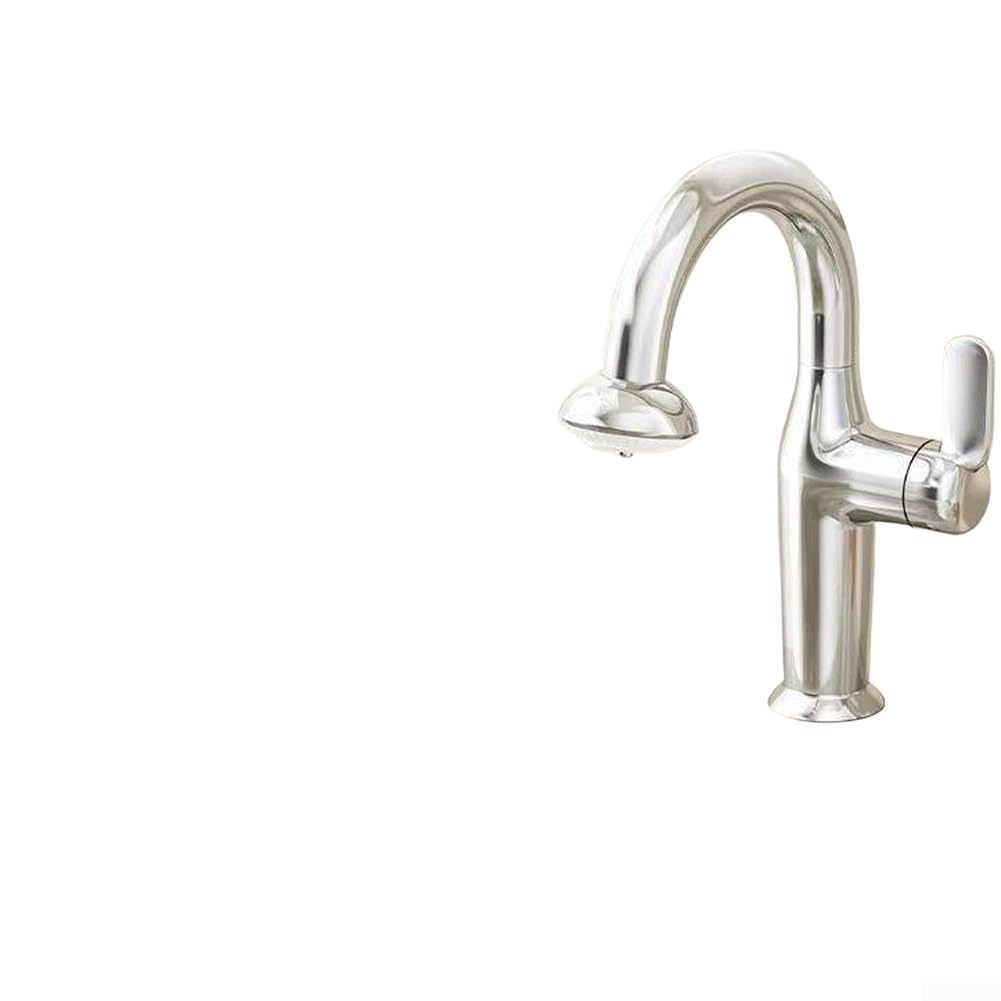 SOHNVWTGD UFO Themed Basin Tap With Pull Out Spout, Dual Flow Capabilities And 60cm Hose For Efficient Washing And Rinsing Tasks(Chrome Color)