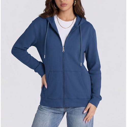 Image of Witsmile Zip Up Hoodie Women Oversized Sweatshirt Long Sleeve 2026 Fall Outfit Lightweight Jackets Workout Clothes