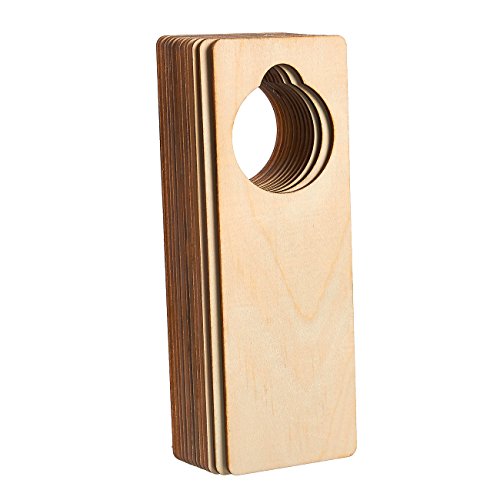 Juvale Wood Door Knob Hangers - 12-Pack 9.5 x 3.25 x 0.1-Inch Door