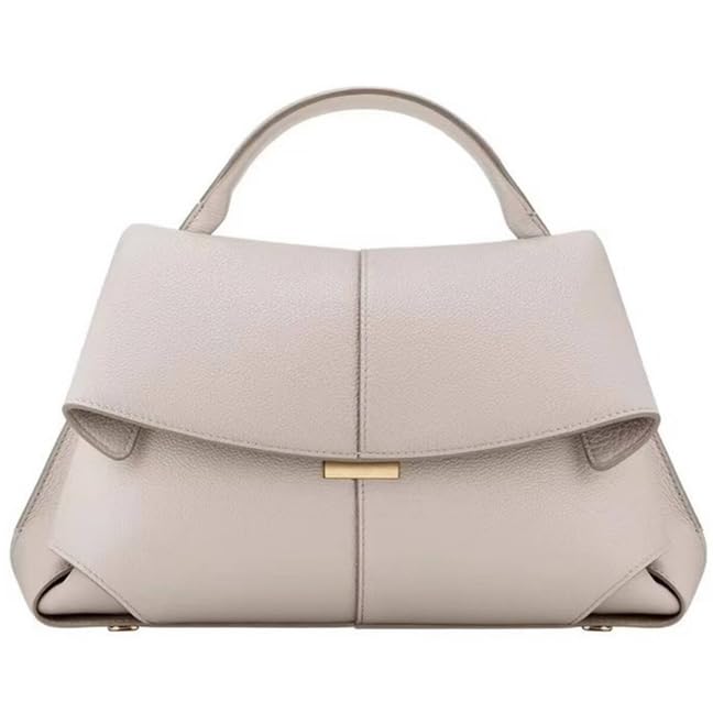 Women's Genuine Leather Handbag, Top Handle Satchel, Shoulder Crossbody Bag with Adjustable Strap