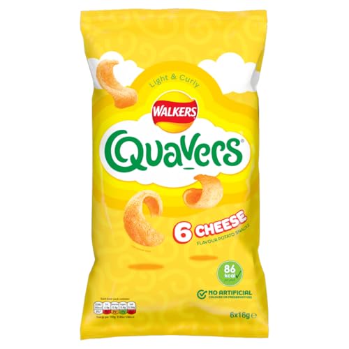 Walkers Quavers Cheese Multipack Snacks 6x16g