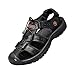 Produktbild Sandalen Herren Leder Trekkingsandalen Outdoorschuhe Sommer Sport Freizeitschuhe Wanderschuhe Männer Sport-Outdoor Wasser Fischer Atmungsaktive Sandale Größe 38-48, Schwarz, 40 EU