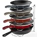 Simple Houseware Kitchen Cabinet Pantry Pan and Pot Lid Organizer Rack Holder, Chrome