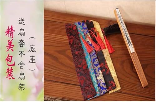 Éventail pliable léger portable papier Xuan peint main art unique 33cm - 7