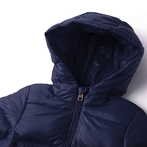 Simplee Kids Boys Girls Lightweight Water-Resistant Packable Puffer Hooded Down Jacket Outdoor Windproof Winter Coat For 4 Years (Navy) #TOP2