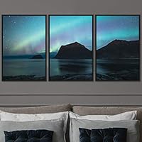 3 Piece Framed Canvas Wall Art Astronomy & Space Canvas Prints Home Artwork Decoration for Living Room,Bedroom - 16