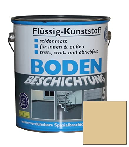 Flüssig Kunststoff 5L Bodenbeschichtung für 50m² Betonfarbe Estrichfarbe...