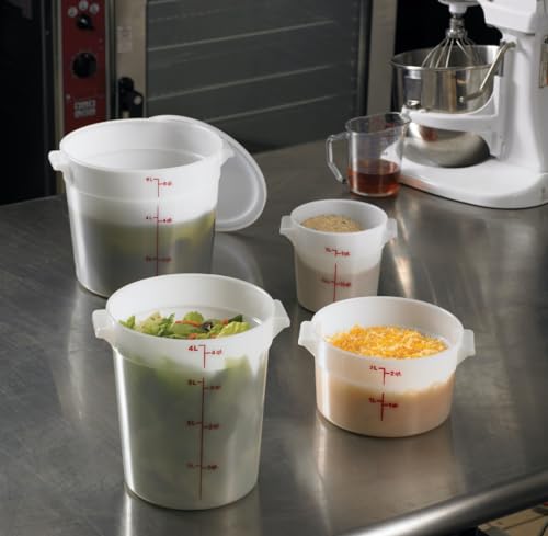 Image of Cambro RFS12148 White Poly Round 12 Qt Container