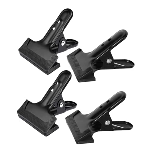 HOMOCONO 4Pcs Photography Backdrop Clips Durable Cold Rolled Steel Clamps for Secure Background Fixing Easy Installation Removal for Photographers and Use