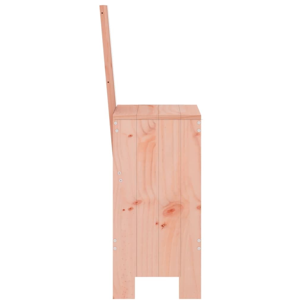 Stołek barowy, 2 szt. z litego drewna daglezji, 40 x 42 x 120 cm, z oparciem i podnóżkiem, stabilne krzesło ogrodowe na balkon, taras, do użytku na zewnątrz, wygodne i trwałe