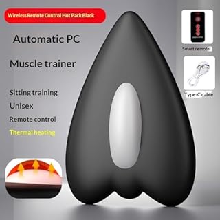 Allenatore elettrico per il pavimento pelvico 2026, potenziato, con telecomando wireless, riscaldamento, massaggio vibrante, per uomini e donne (Nero)
