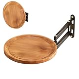 Generisch Klappbares Wandtablett - Ausziehbare Wand Schreibtisch | Runder Schreibtisch - Für Wohnungsbesitzer Mieter Schlafzimmer Badezimmer Küche Kleine Räume Balkon Eingangsbereich