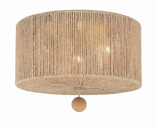 Crystorama Jessa 3 Light Burnished Silver Flush Mount