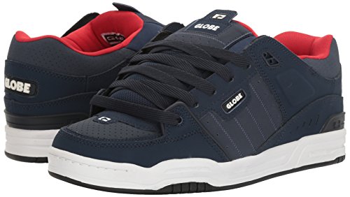 Image of Globe Mens Fusion Skate Shoes, Navy /Red, 14 M US