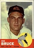 1963 Topps Baseball Series 1#24 Bob Bruce Houston Colt .45's UER Set Break 1 (Scans show ACTUAL Card Front and Back)