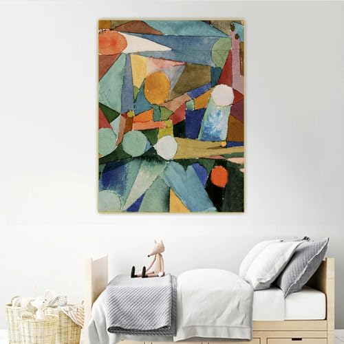 Couleur formes photo Paul Klee affiche aquarelle abstraite 60x80cm décoration maison