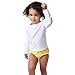 Gerber Unisex Baby Toddler UPF 50+ Long Sleeve Rashguard Swim Rash Guard Shirt, White, 3T US