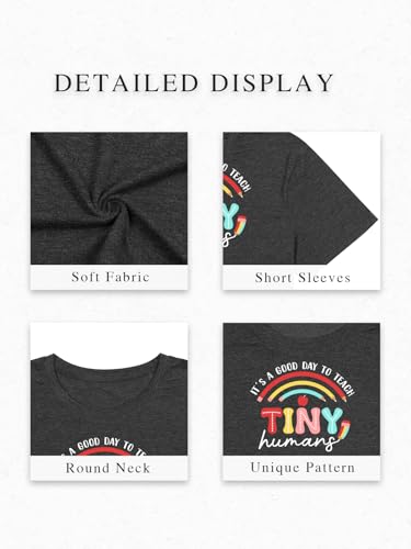 Teacher Shirts for Women Funny Graphic Tees Tops Casual Letter Print Teacher Gift Tshirt4