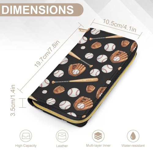 Large Capacity Baseball Ball Bat Wallet for Unisex, Wallets Easy to Carry, Compact Wallet for Outdoor Accessories2