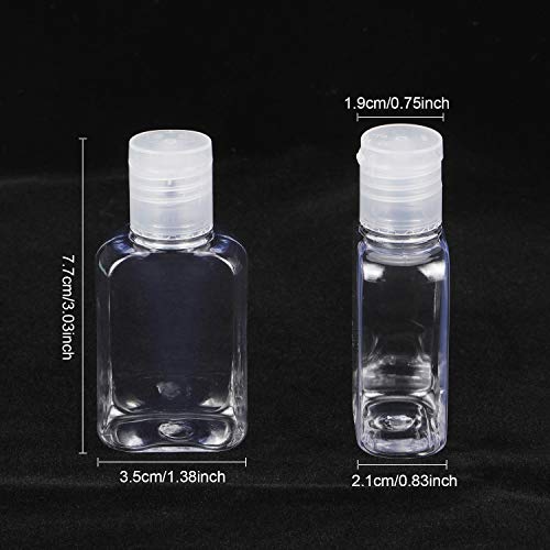 image for Boao 30 Pieces Portable Travel Bottle Clear Plastic Empty Bottles Refi