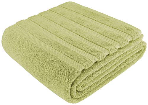 Image of American Soft Linen Luxury 4 Piece Bath Towel Set, 600 GSM 100% Cotton Turkish Bath Towels for Bathroom, 27x54 in Large Bathroom Shower Towels, Light Grey