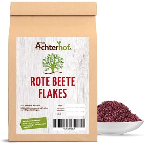 Rote Beete Flakes 1000g | kalorienreduzierte und knackige Flakes aus Roter Beete | würzig lecker im Geschmack | schonend getrocknet und naturrein | vom Achterhof Cover